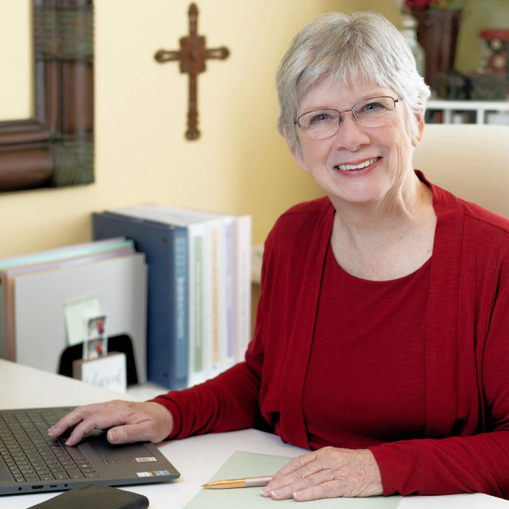 Dianne at her desk